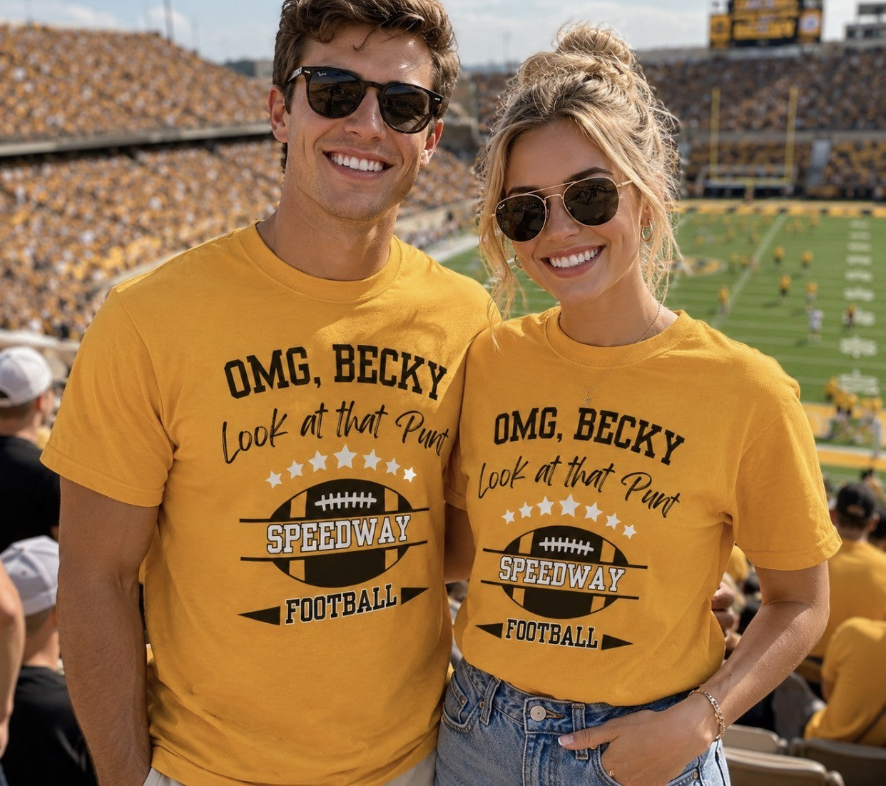 OMG, Becky Look at that Punt - Speedway Football Tee