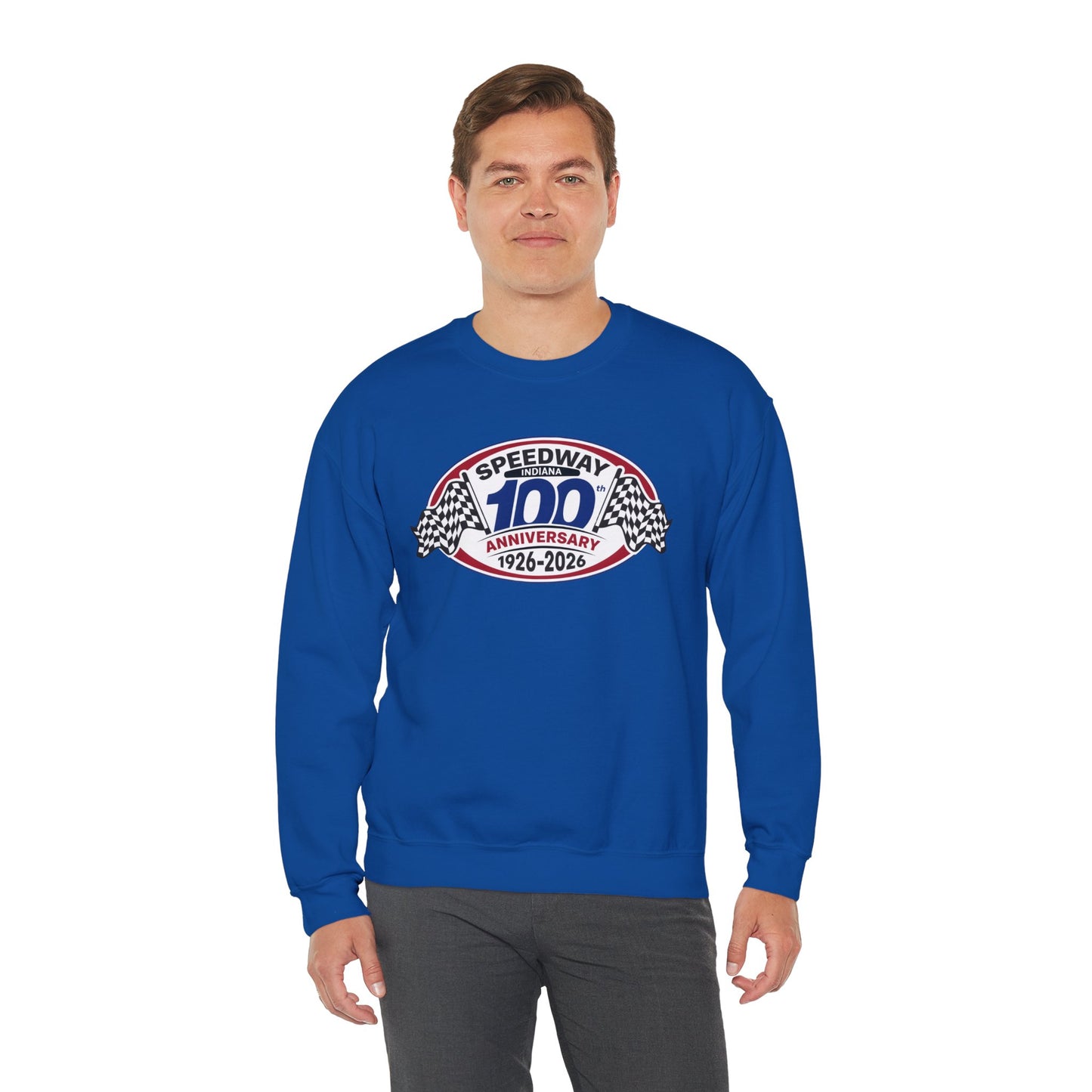 Adult Official Logo Centennial Crewneck Sweatshirt — Speedway '1926–2026'