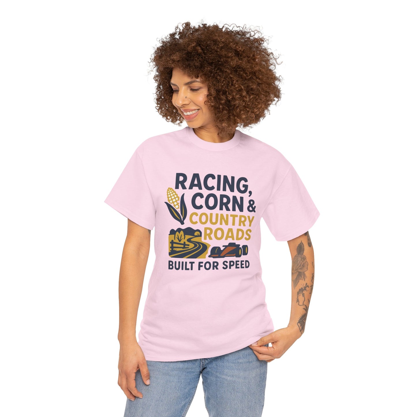 Racing, Corn & Country Roads T-Shirt – Built for Speed Tee