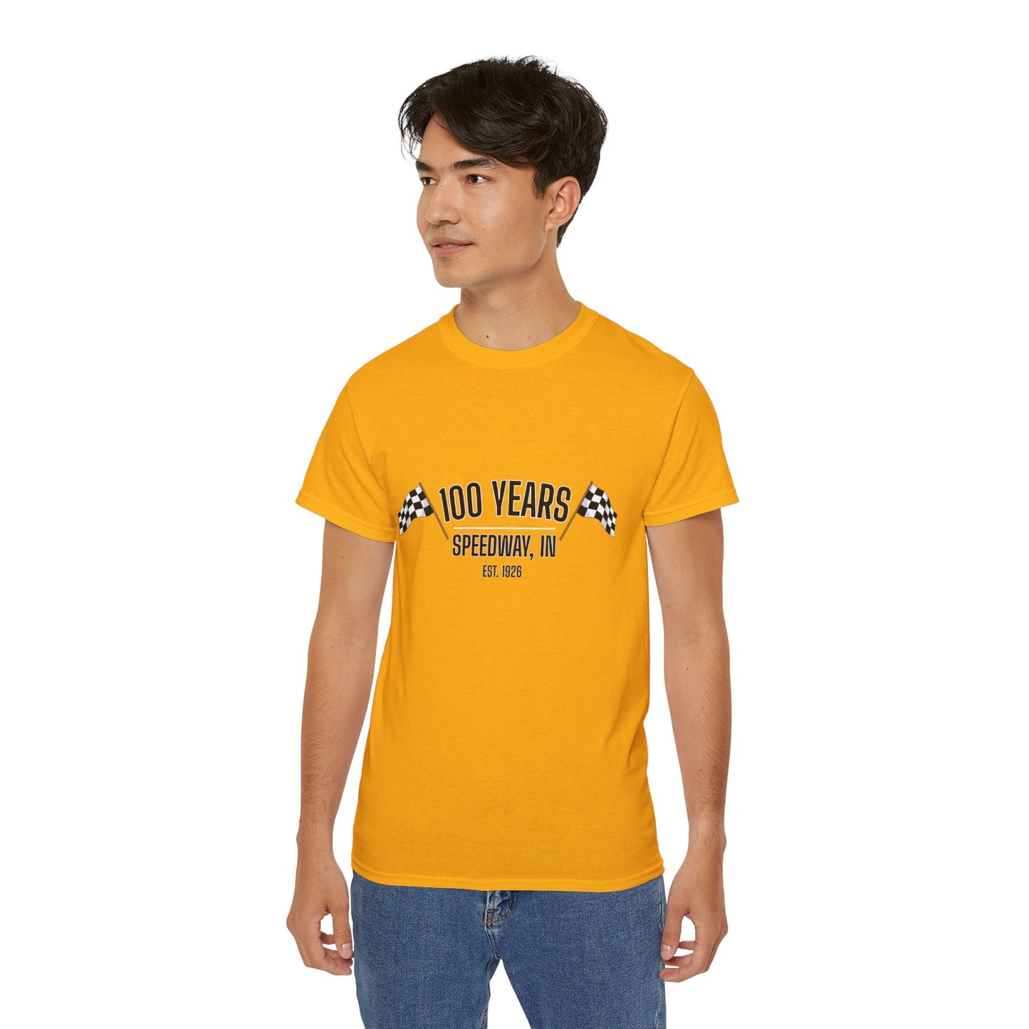 Adult 100th Anniversary - Speedway Flag Tee