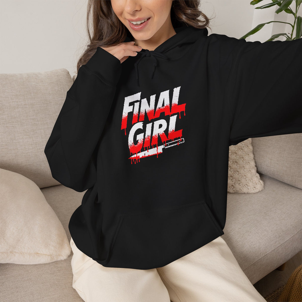 Final Girl Hoodie – Retro Slasher Horror Sweatshirt