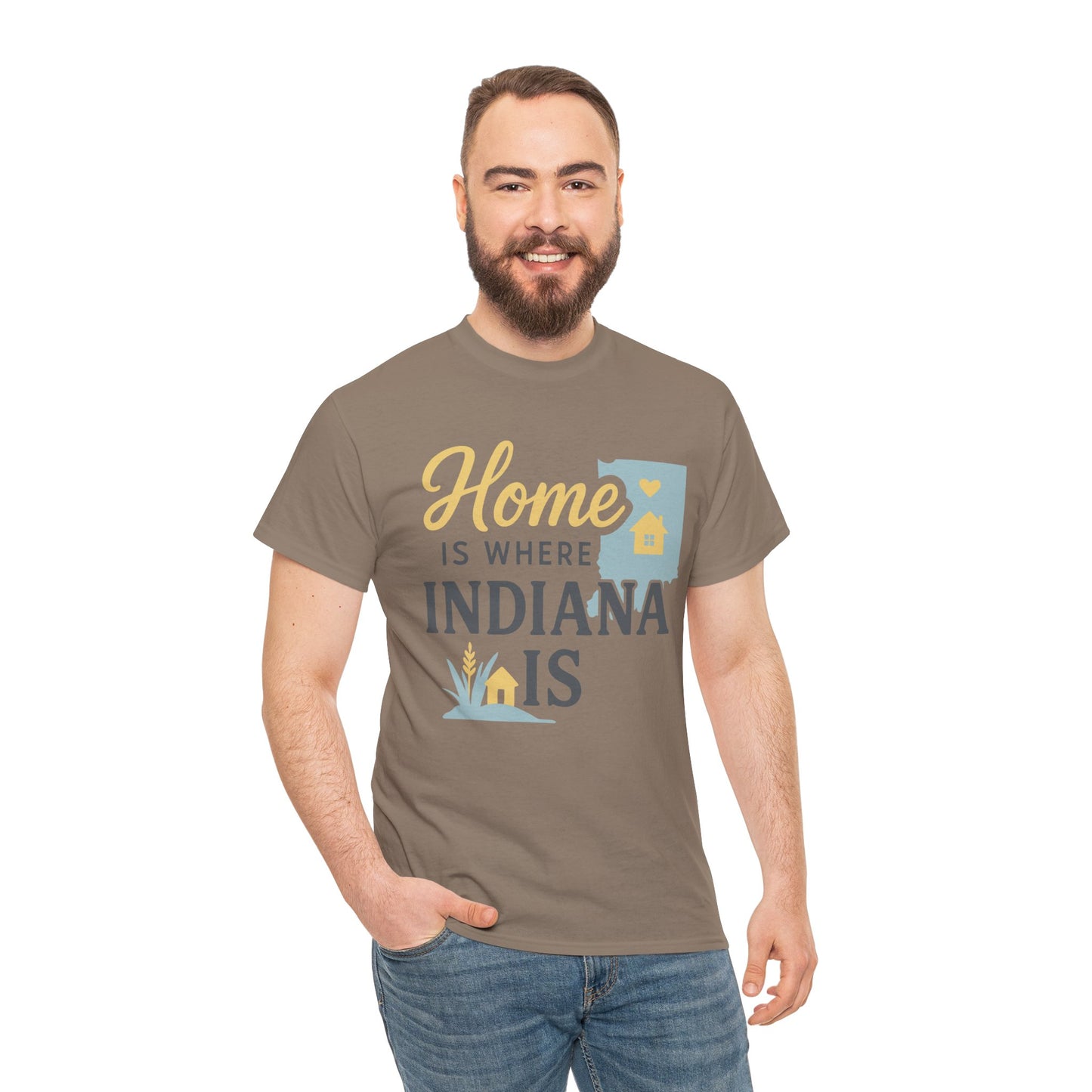 Indiana Home T-Shirt — "Home Is Where Indiana Is" State Pride Tee