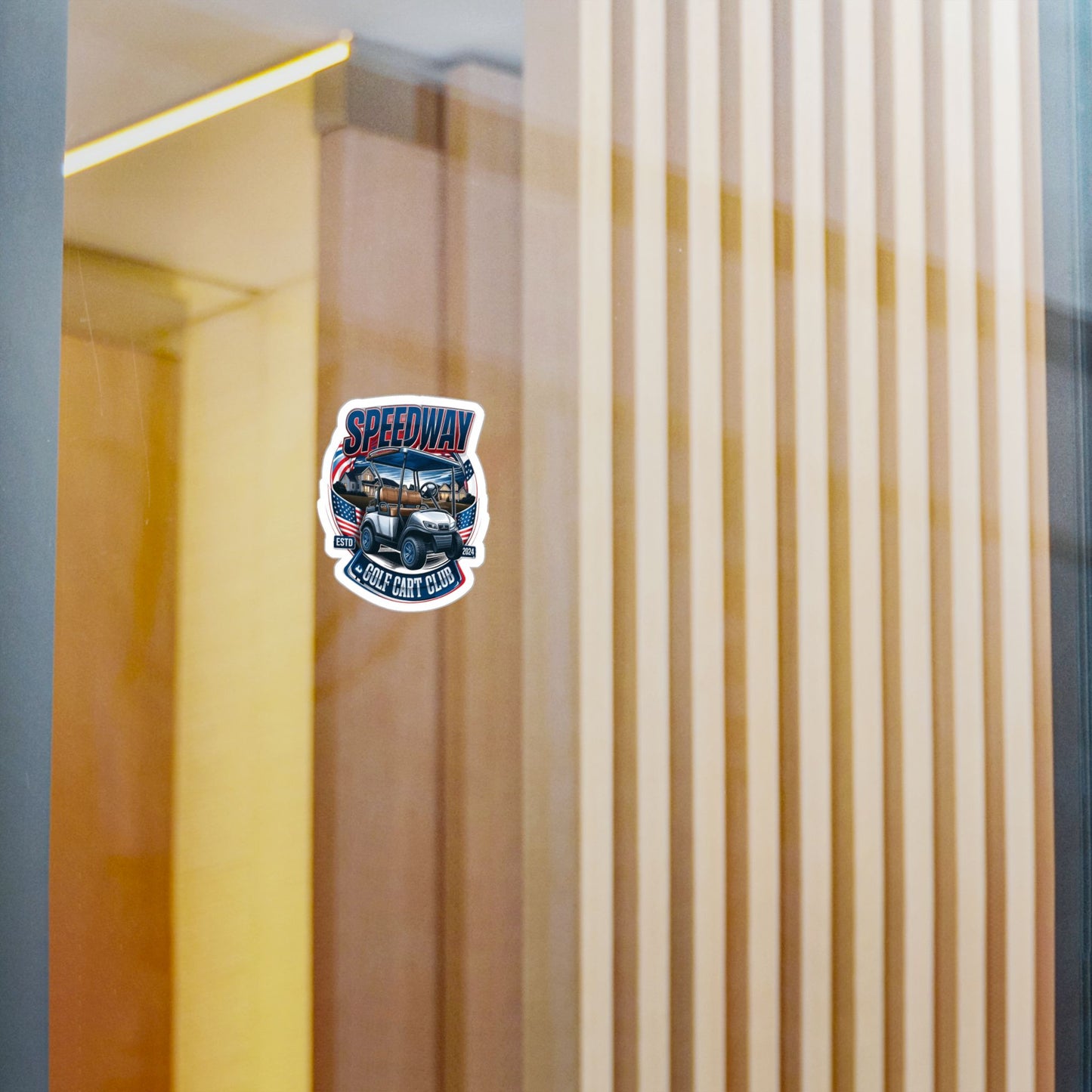 Speedway Golf Cart Club Vinyl Sticker