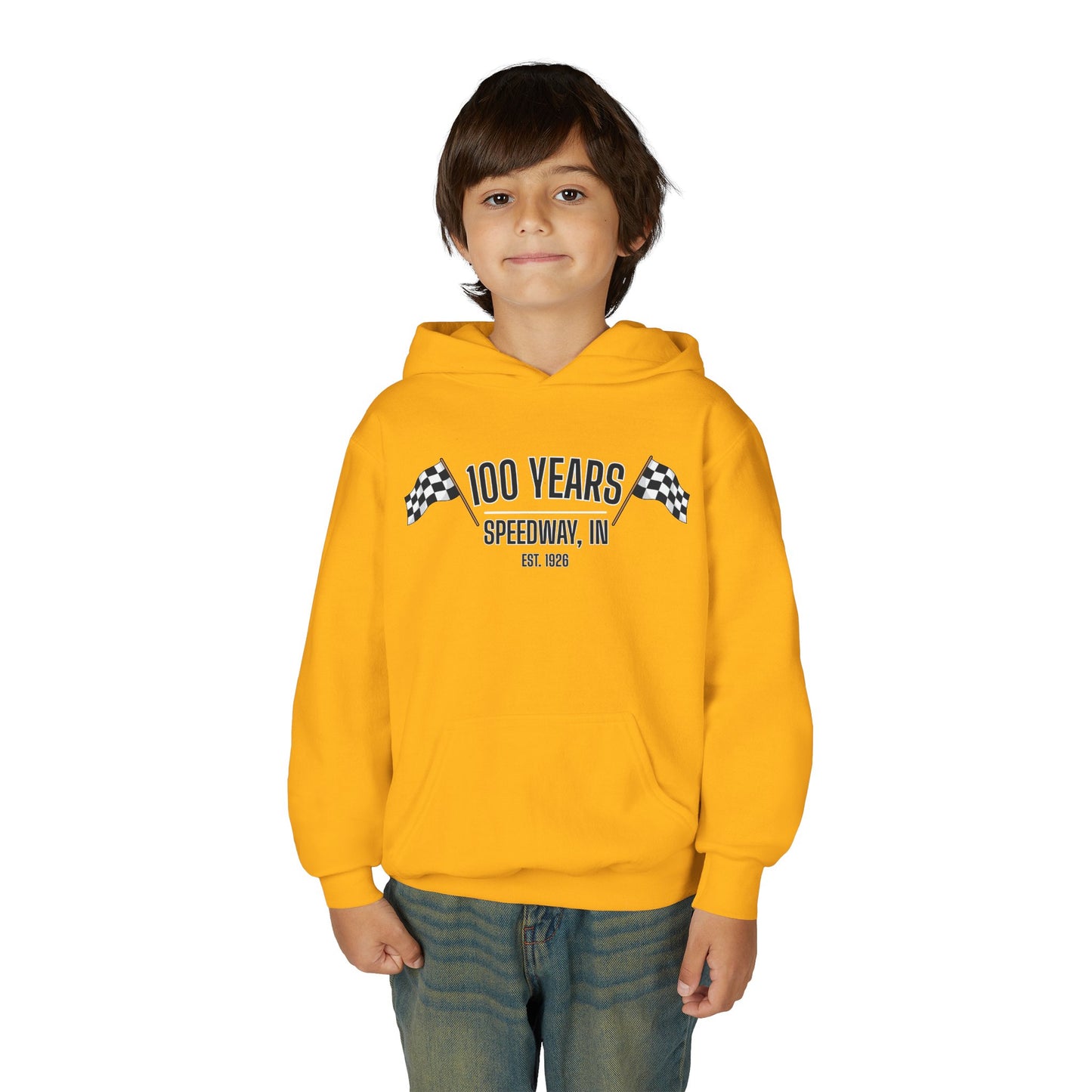 Youth 100th Anniversary - Speedway Flag Hoodie