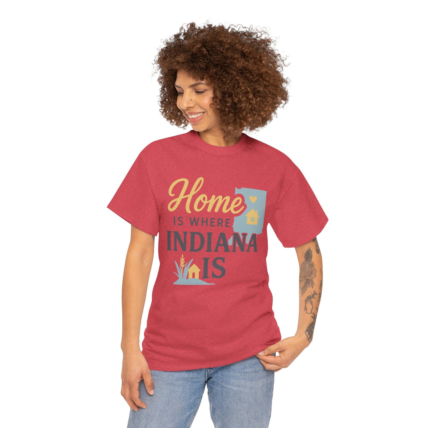 Indiana Home T-Shirt — "Home Is Where Indiana Is" State Pride Tee