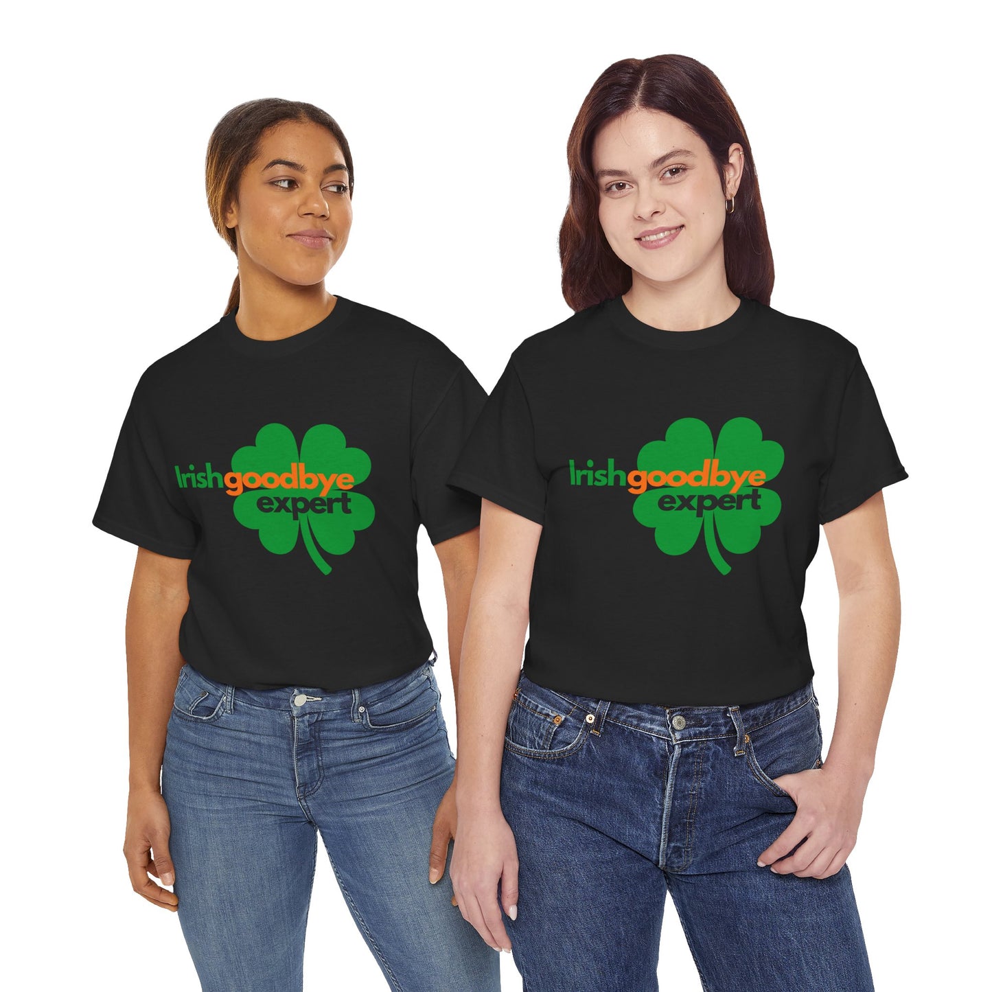 Adult St. Patrick's Day Tee — "Irish Goodbye Expert" Shamrock T-Shirt