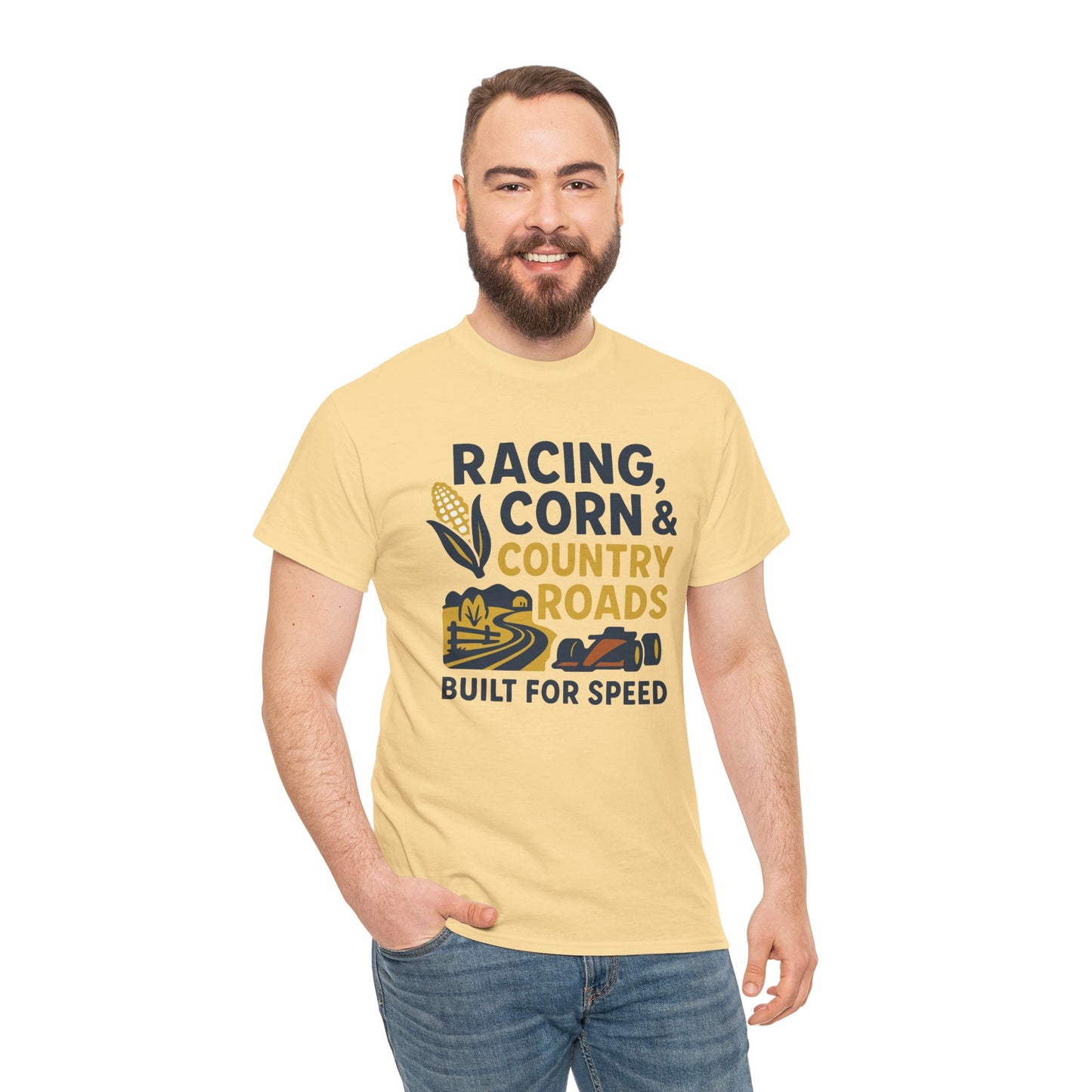 Racing, Corn & Country Roads T-Shirt – Built for Speed Tee