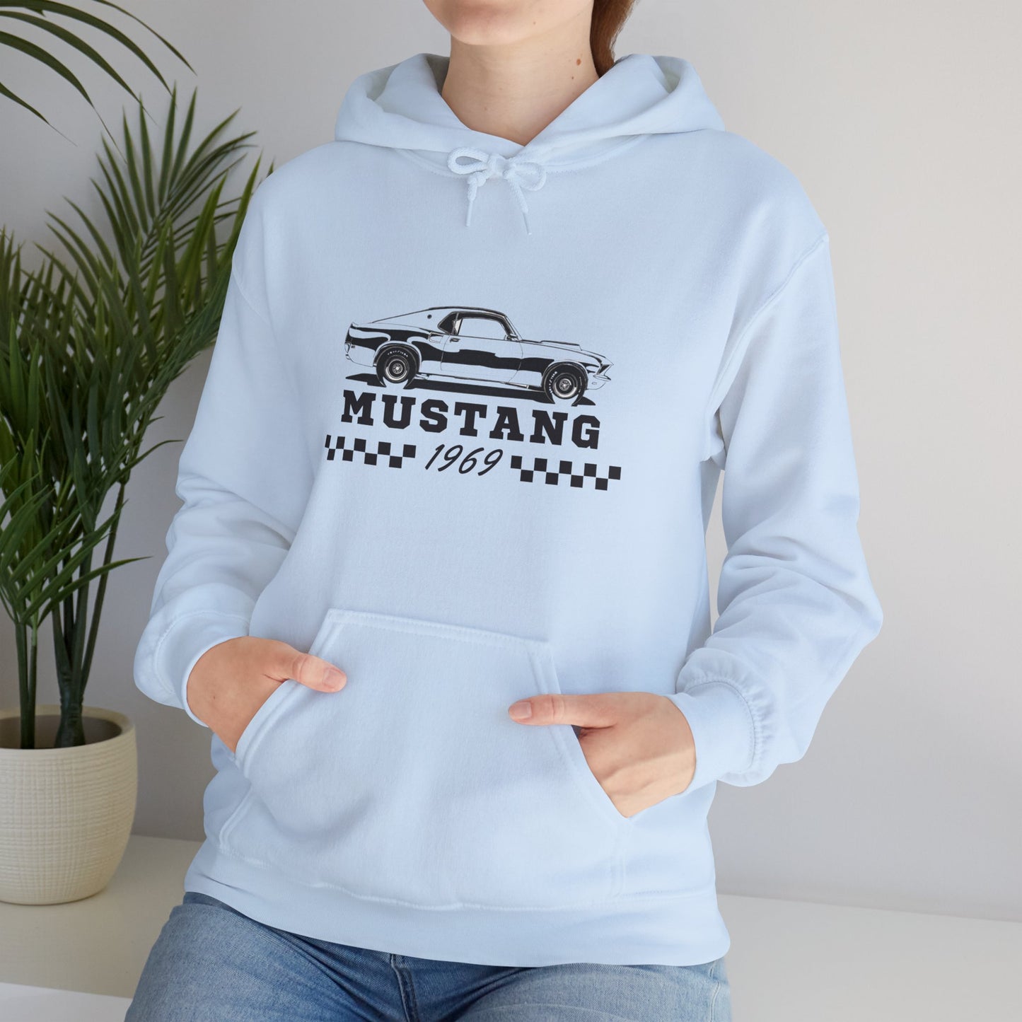 Adult Mustang 1969 Sweatshirt — Vintage Muscle Car Graphic Shirt