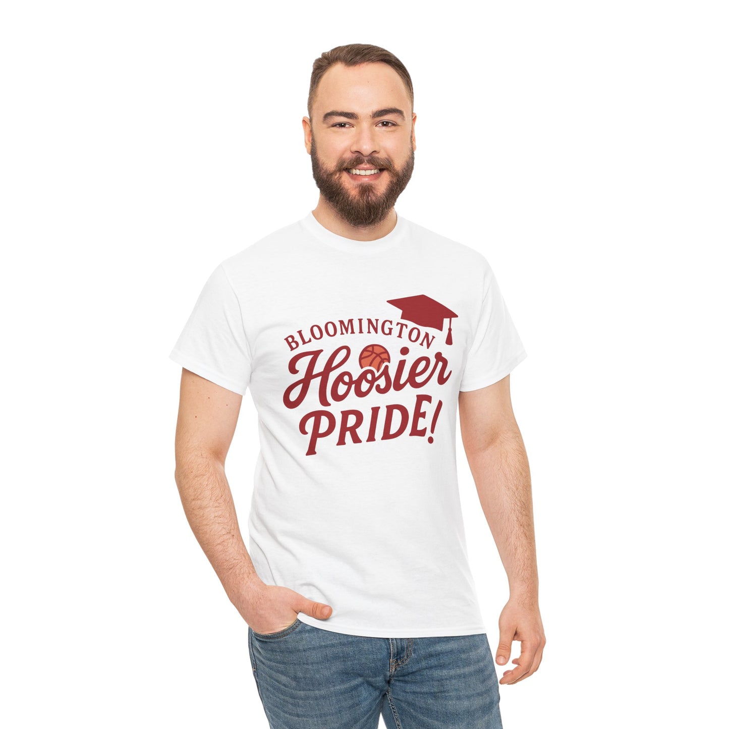 Bloomington Hoosier Pride T-Shirt — Graduation Cap College Tee