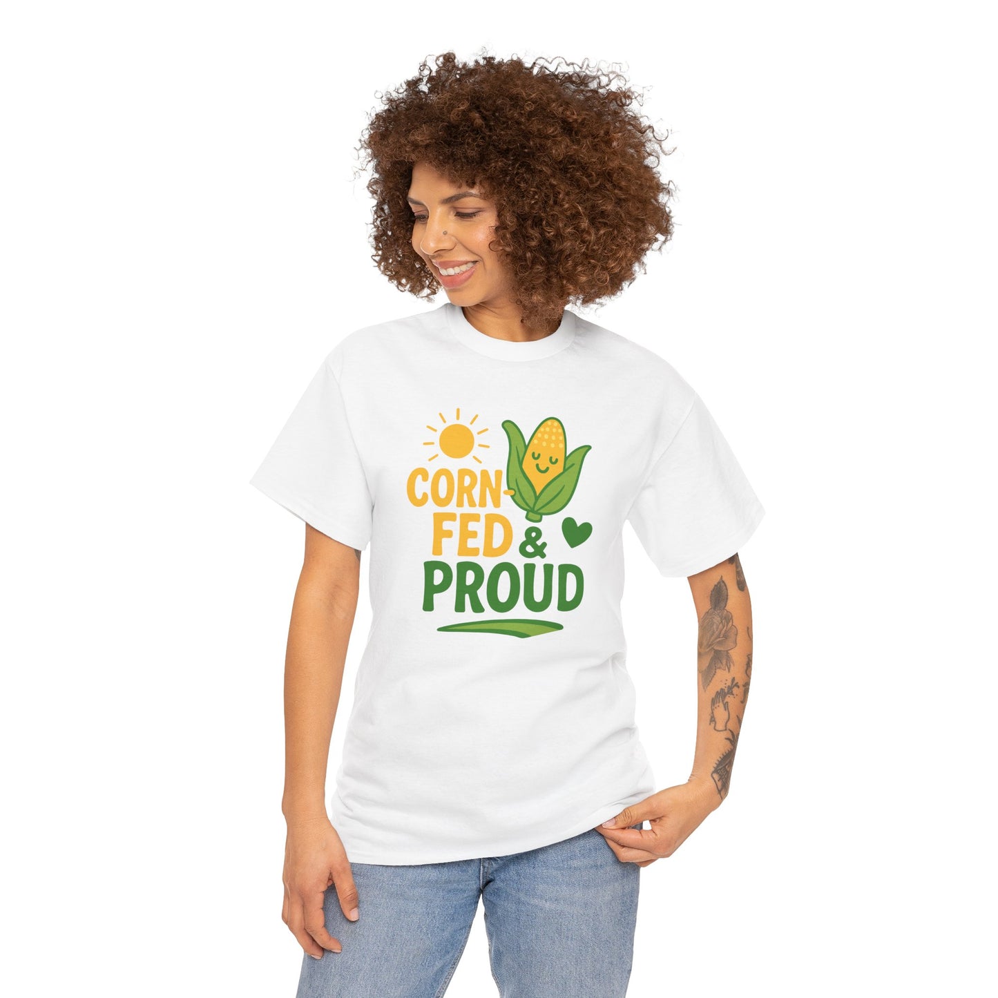 Corny Fed & Proud T-Shirt — Cute Corn Pride Graphic Tee for Farmers & Gardeners