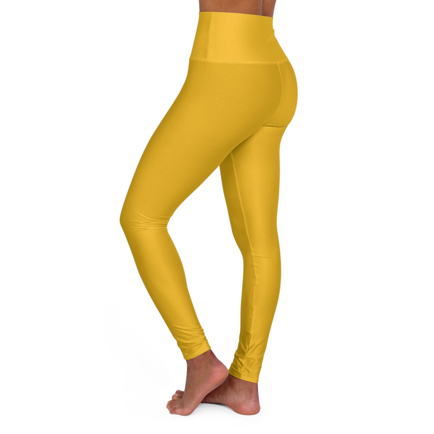 Adult High Waisted Yoga Leggings - Vintage Speedway Volleyball Logo