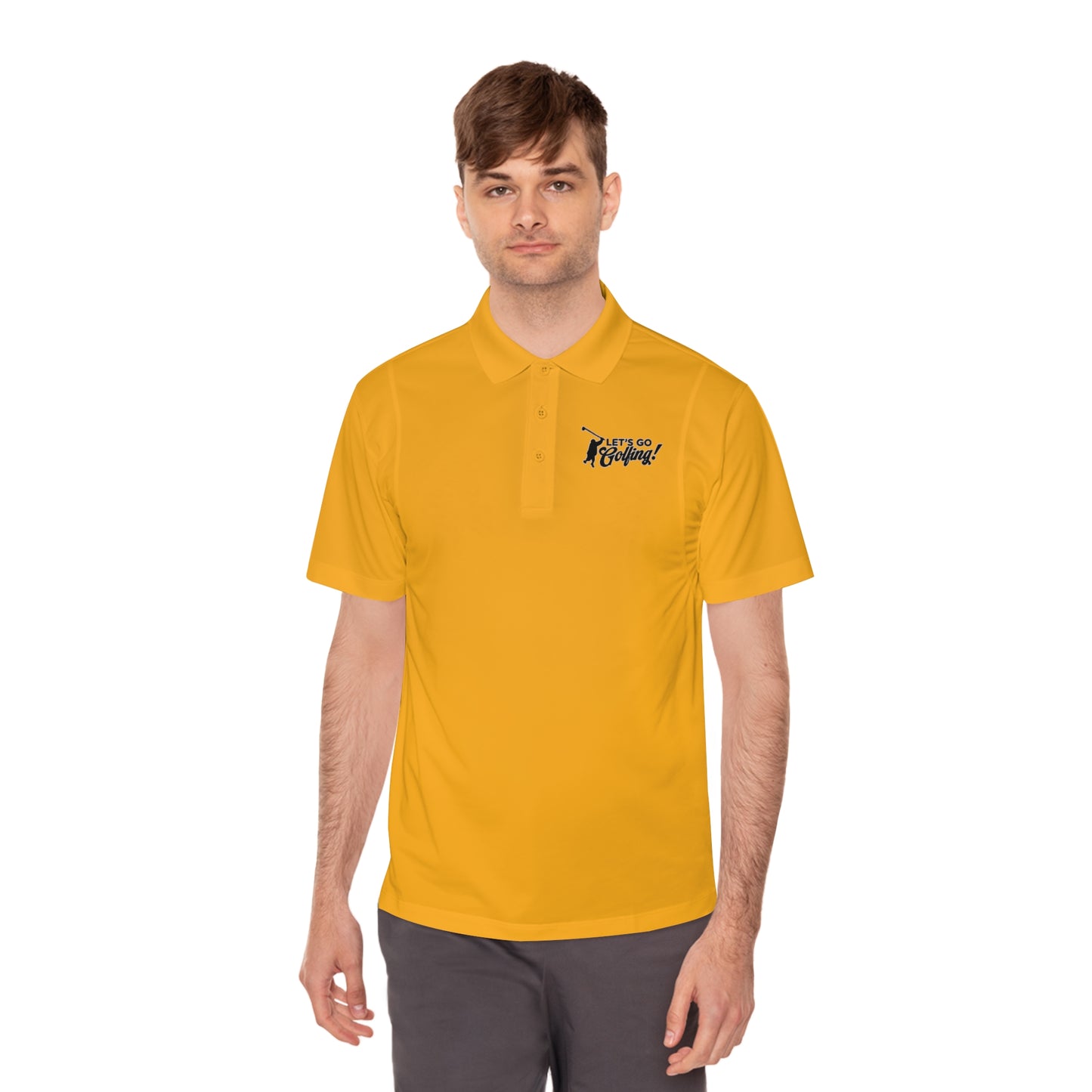 Let's Go Golfing, Men's Sport Polo Shirt