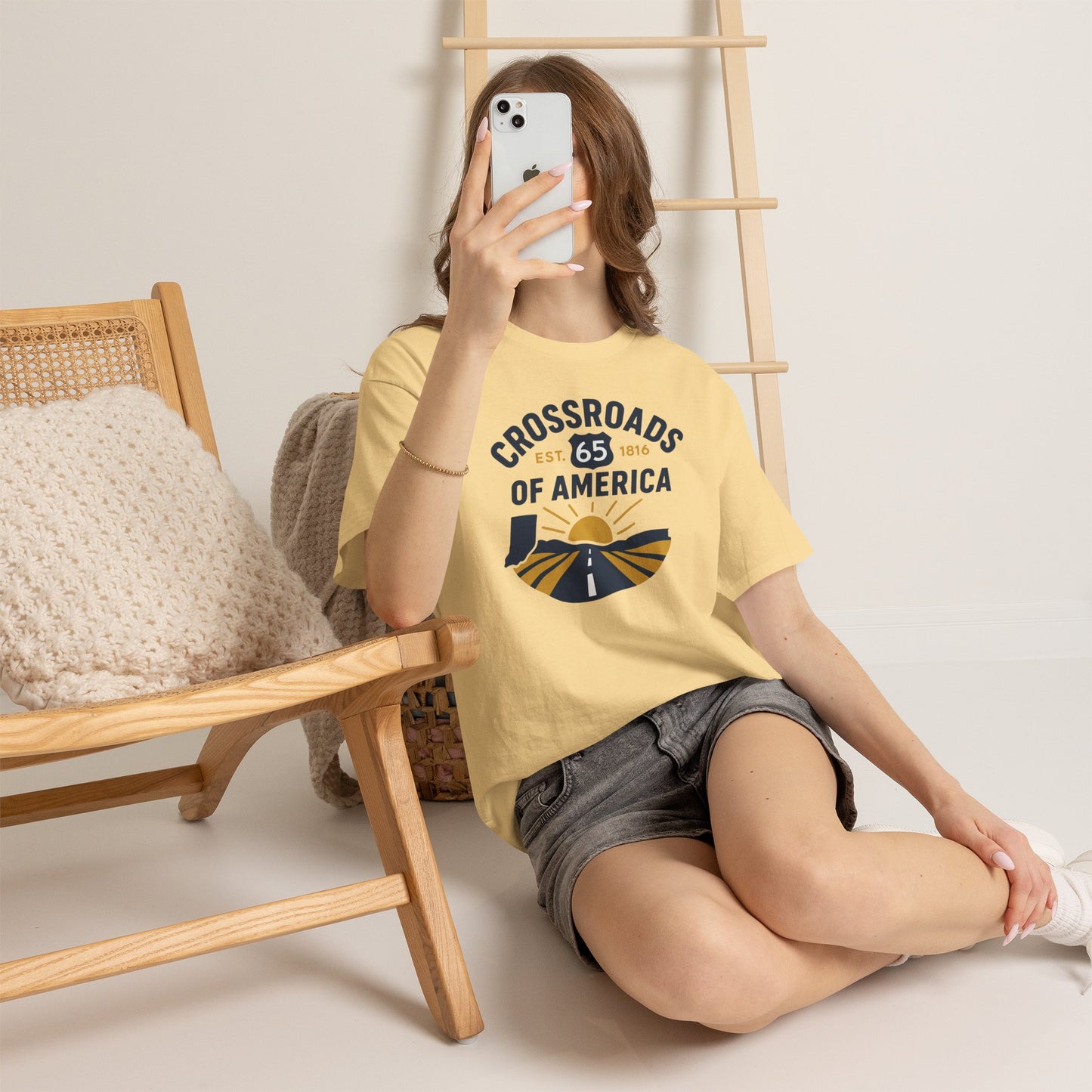 Crossroads of America Tee — Route 65 Vintage Roadtrip T‑Shirt