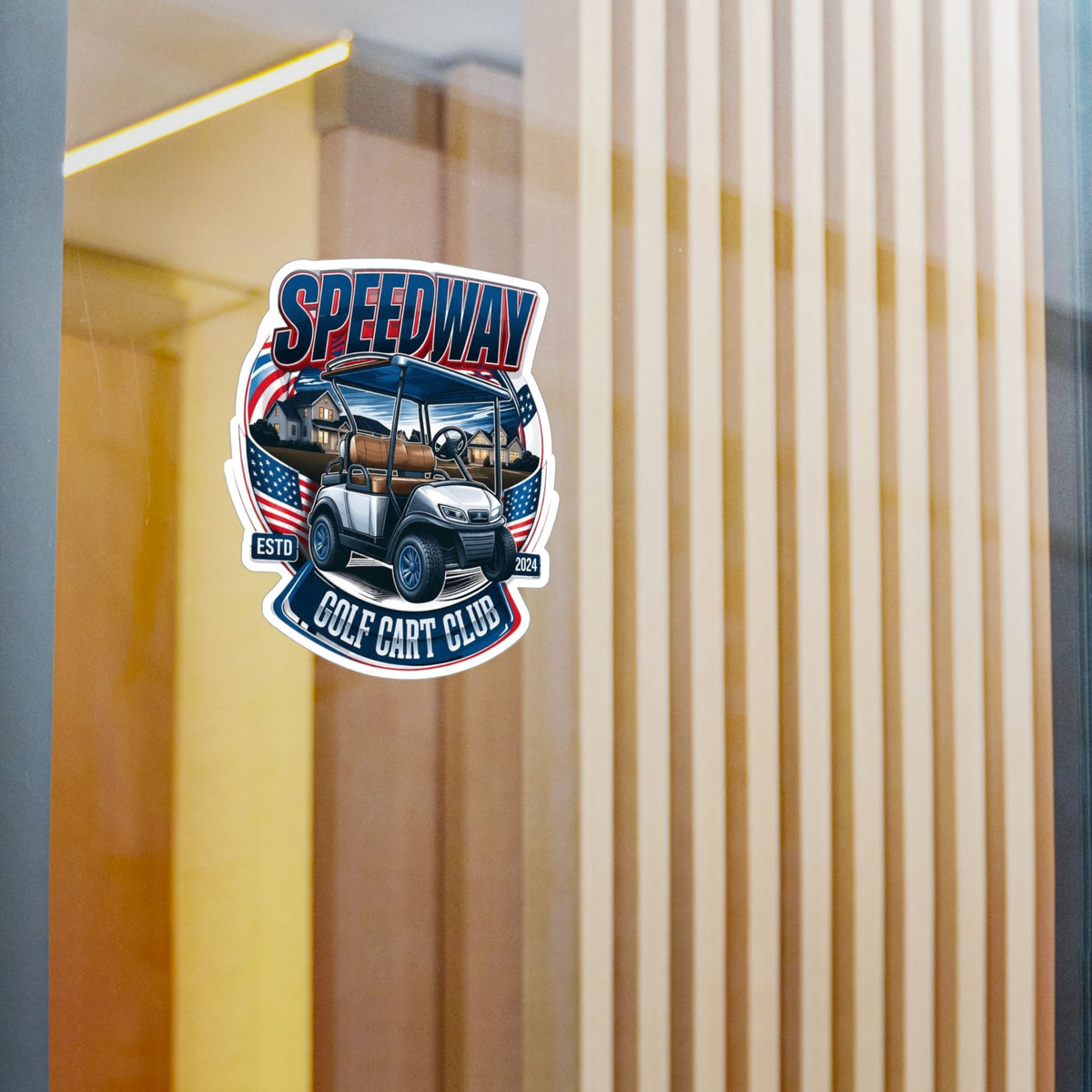 Speedway Golf Cart Club Vinyl Sticker