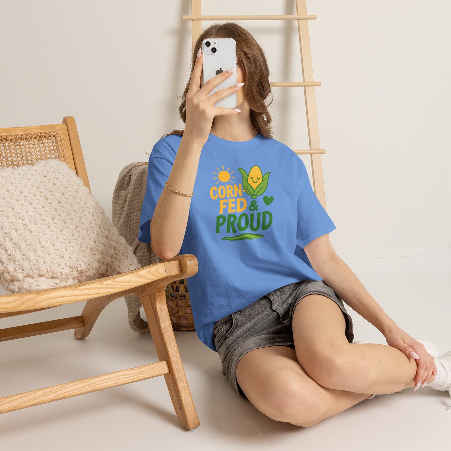 Corny Fed & Proud T-Shirt — Cute Corn Pride Graphic Tee for Farmers & Gardeners