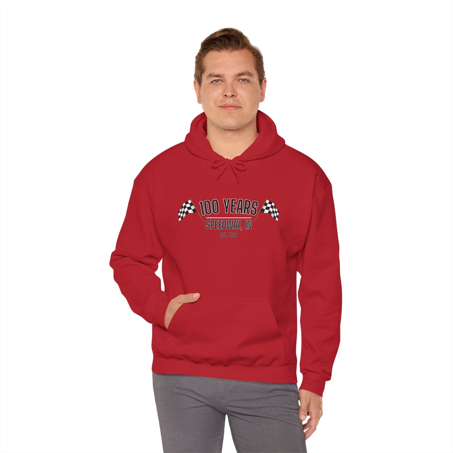 Adult 100th Anniversary - Speedway Flag Hoodie