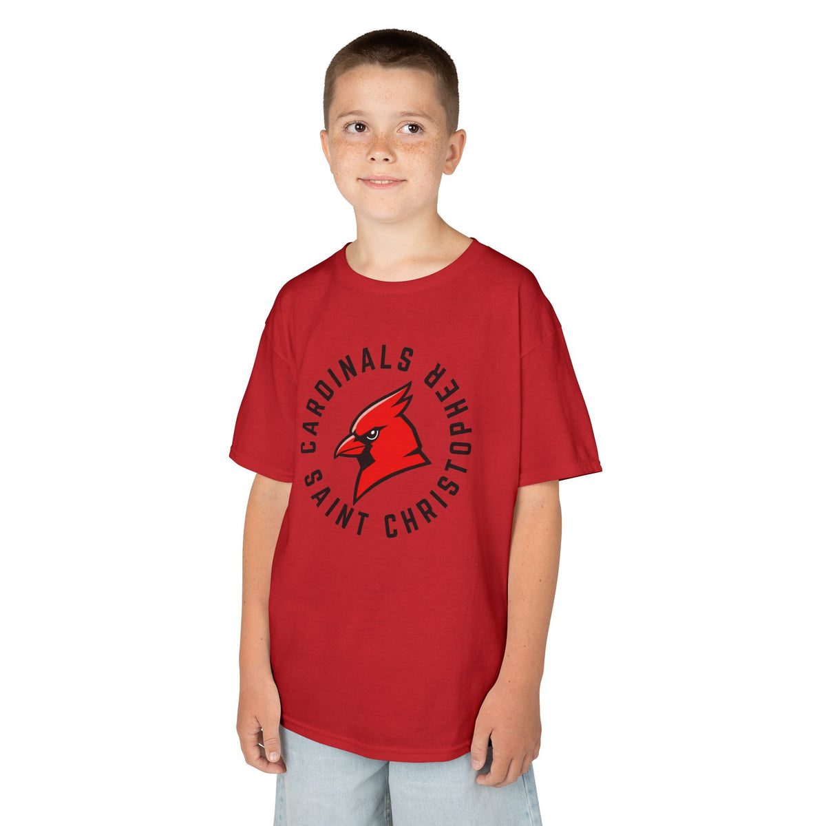 Youth Saint Christopher Cardinals Logo Tee