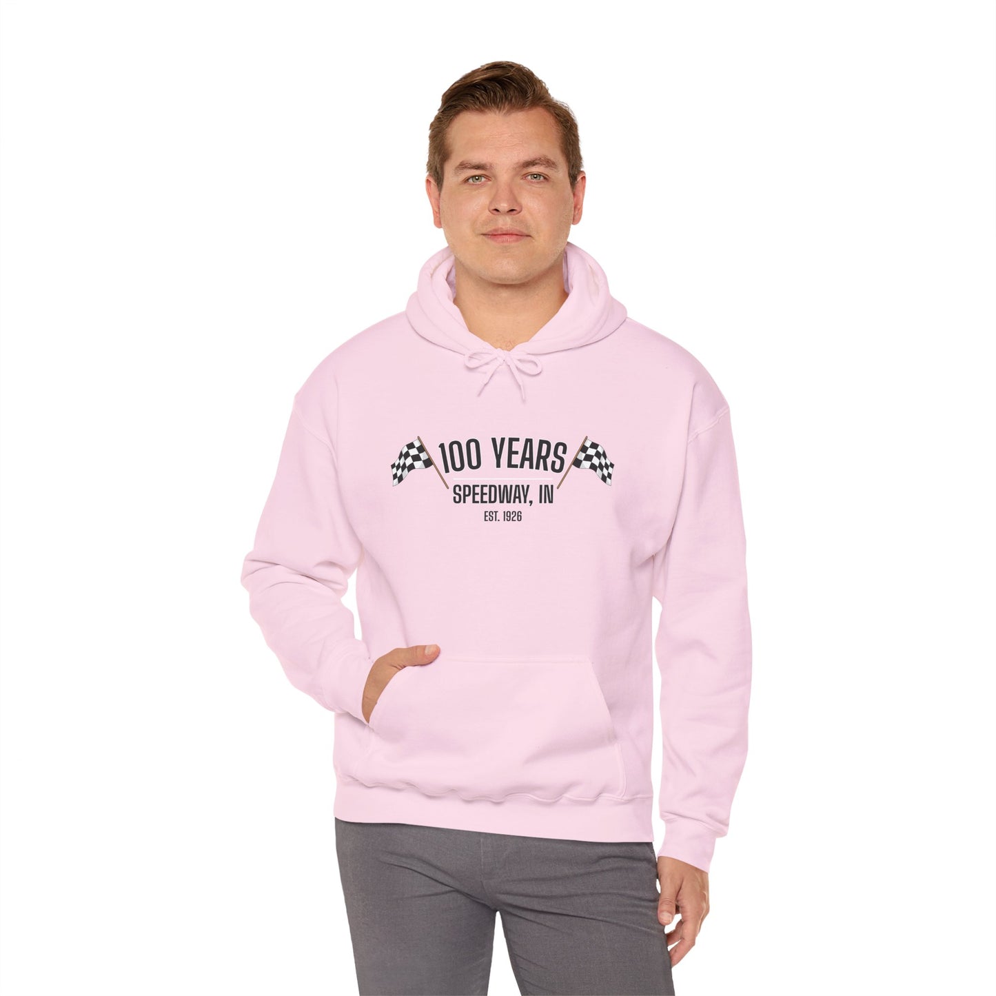 Adult 100th Anniversary - Speedway Flag Hoodie