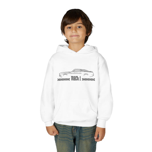 Youth Mustang Mach 1 Hoodie – Classic Vintage Car Pullover