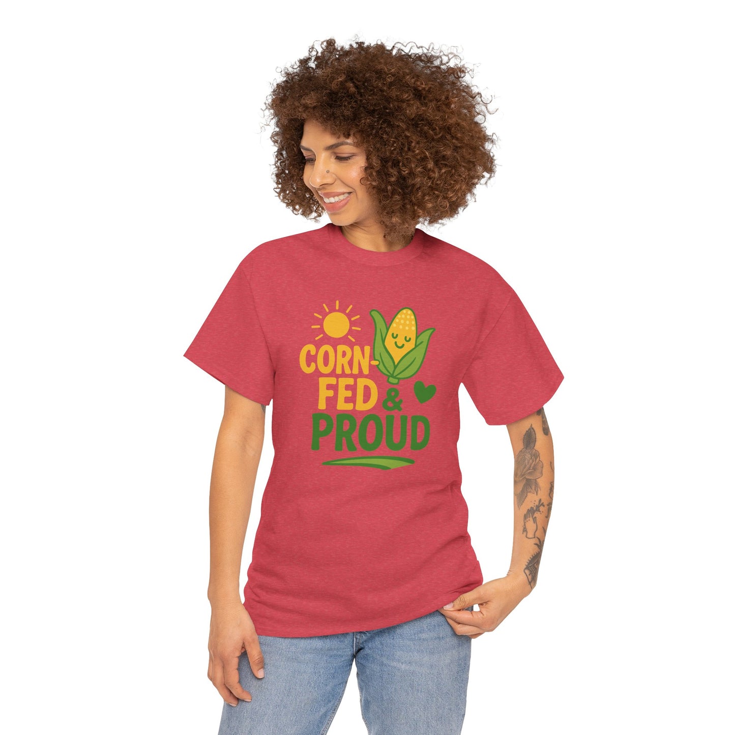 Corny Fed & Proud T-Shirt — Cute Corn Pride Graphic Tee for Farmers & Gardeners