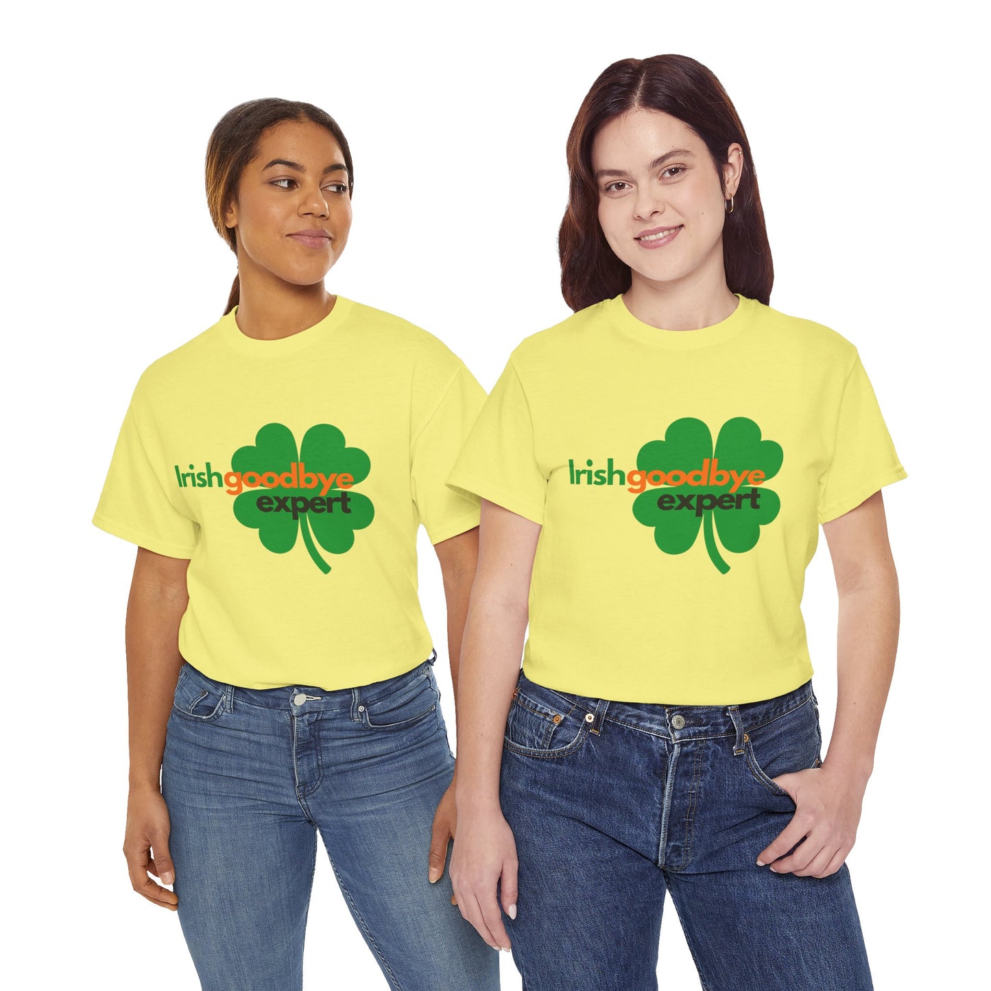 Adult St. Patrick's Day Tee — "Irish Goodbye Expert" Shamrock T-Shirt