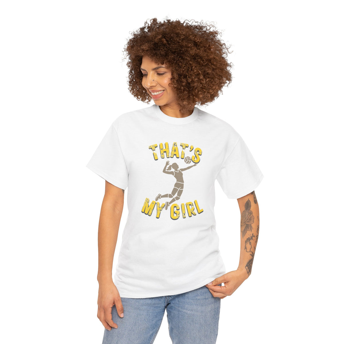 That's My Girl Volleyball T-Shirt — Personalized 'DELLA' Back Name Tee