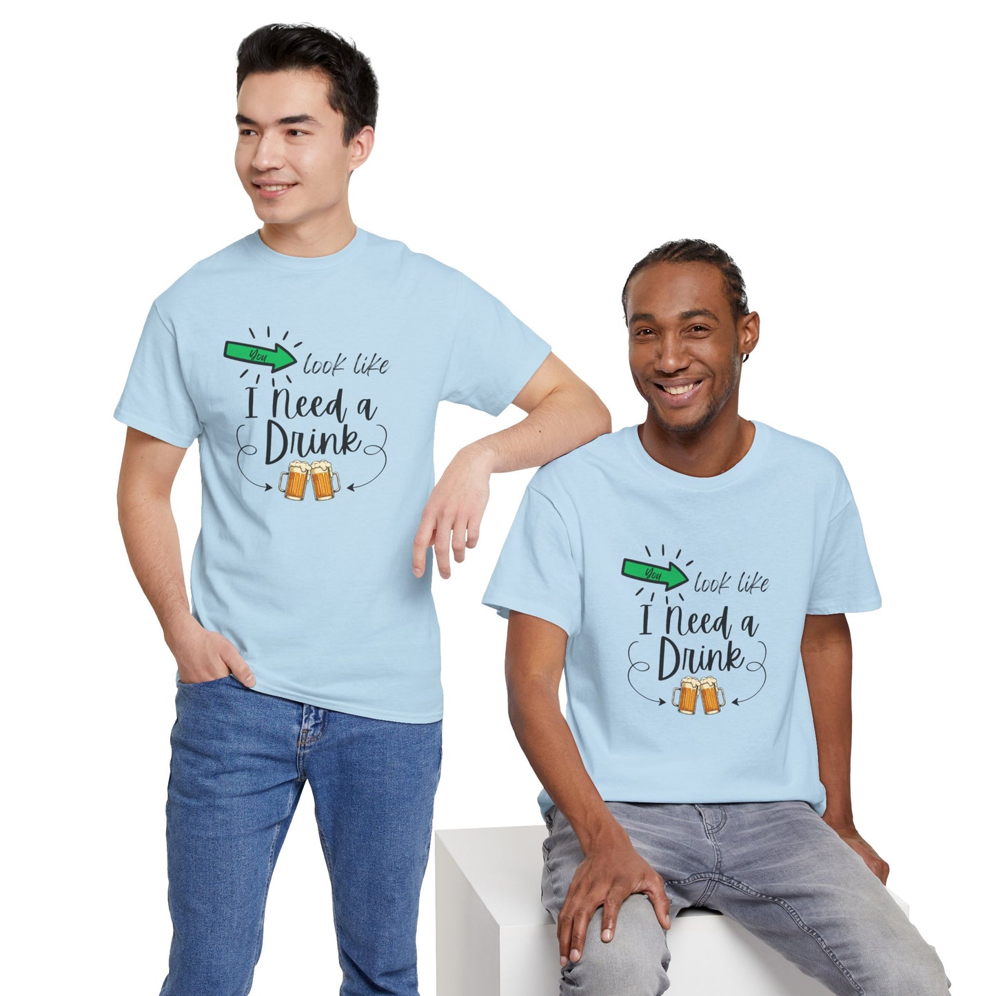 Adult I Need a Drink T-Shirt — Funny Graphic Tee