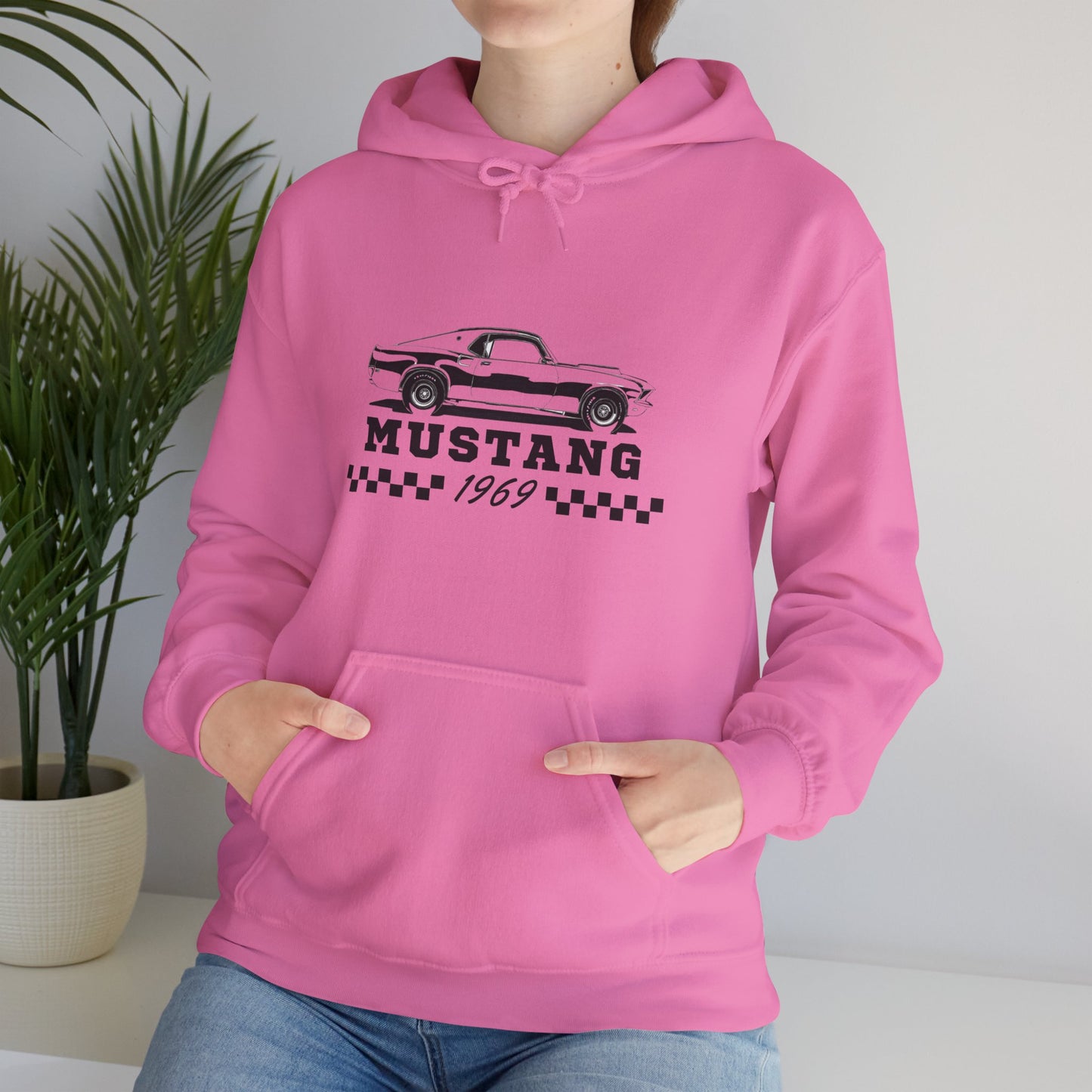 Adult Mustang 1969 Sweatshirt — Vintage Muscle Car Graphic Shirt