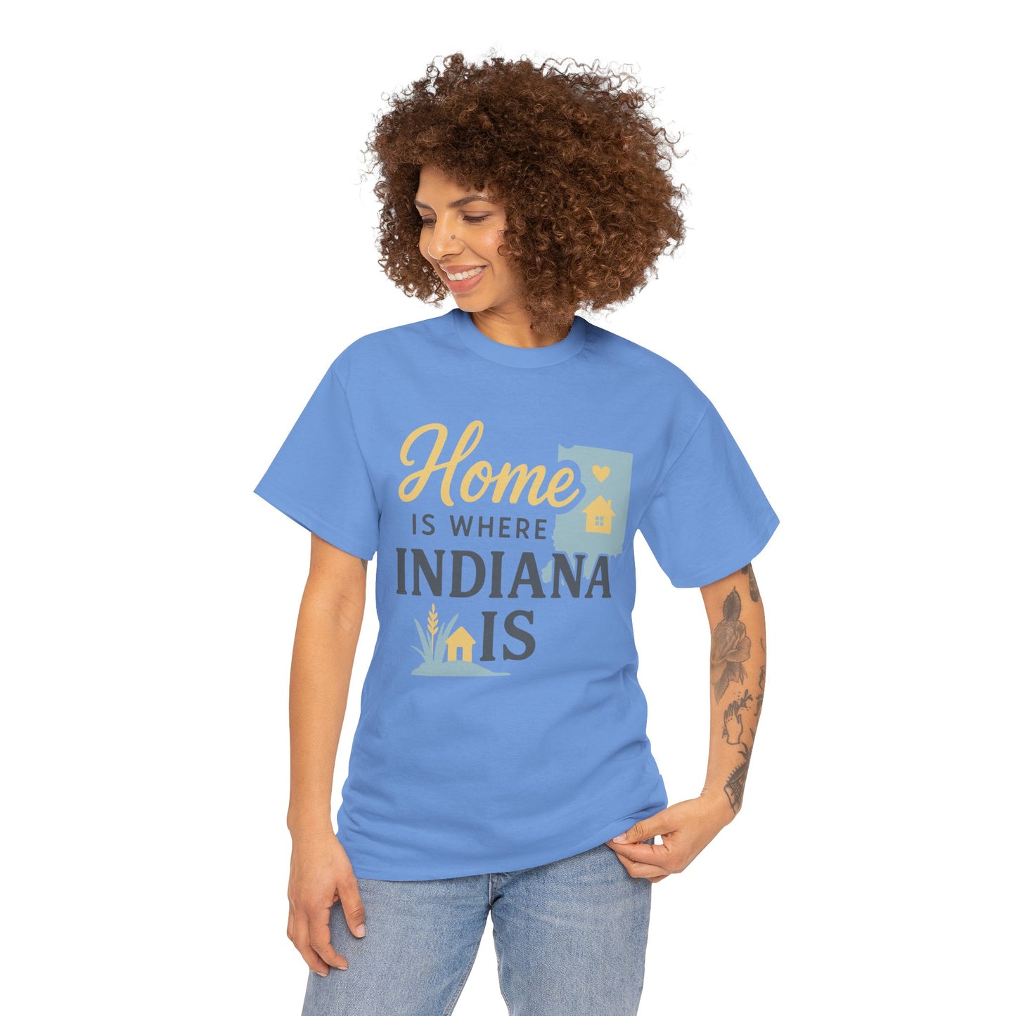 Indiana Home T-Shirt — "Home Is Where Indiana Is" State Pride Tee