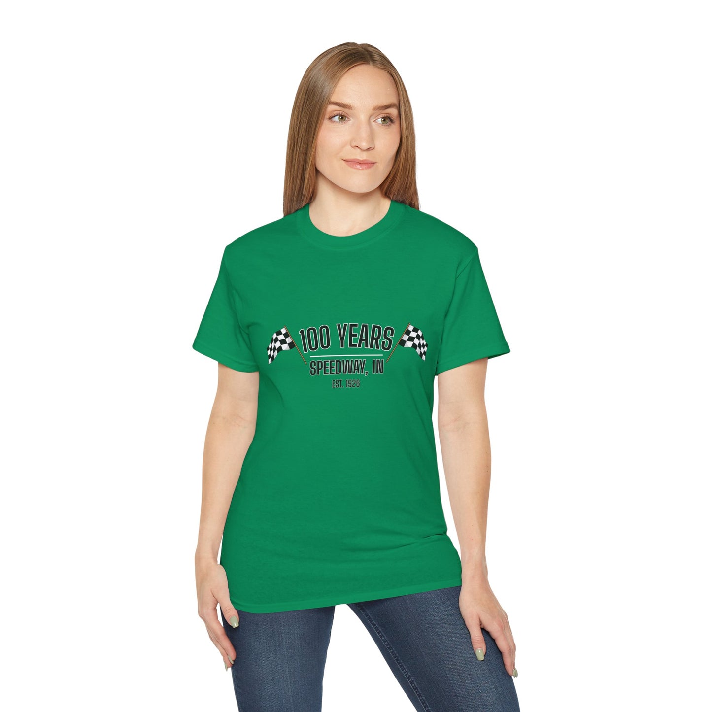 Adult 100th Anniversary - Speedway Flag Tee