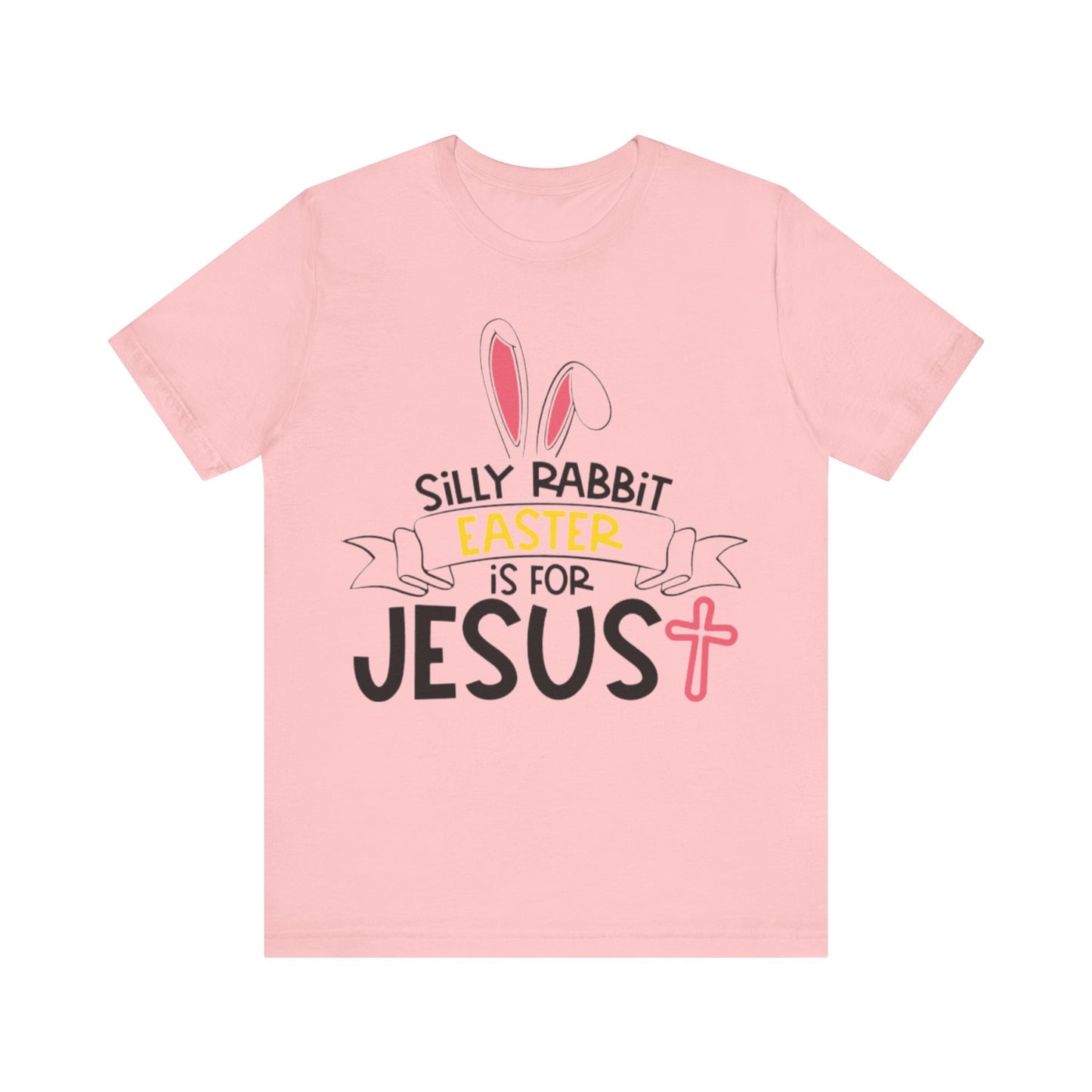 Adult Short Sleeve Tee - Jesus, Easter Rabbit