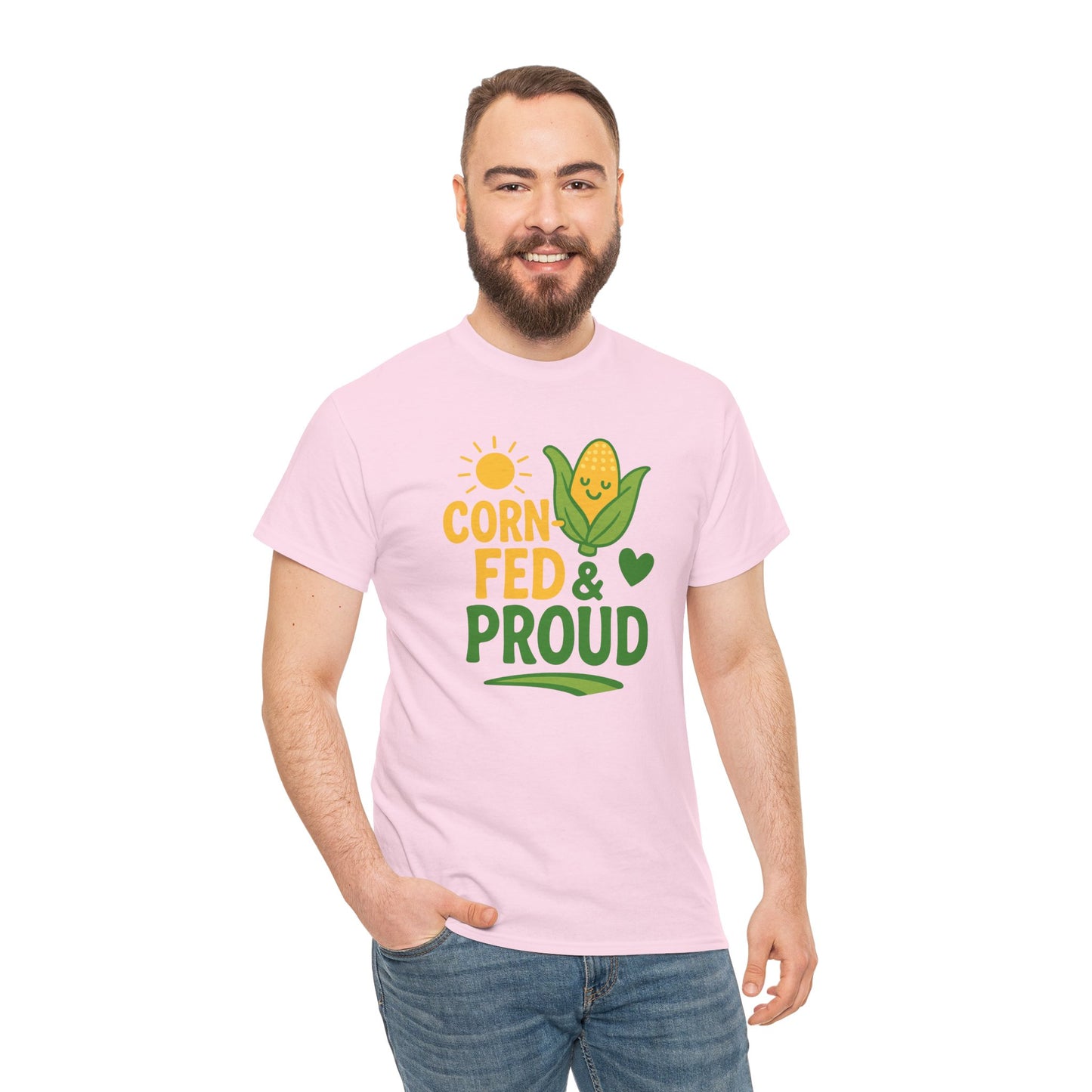 Corny Fed & Proud T-Shirt — Cute Corn Pride Graphic Tee for Farmers & Gardeners