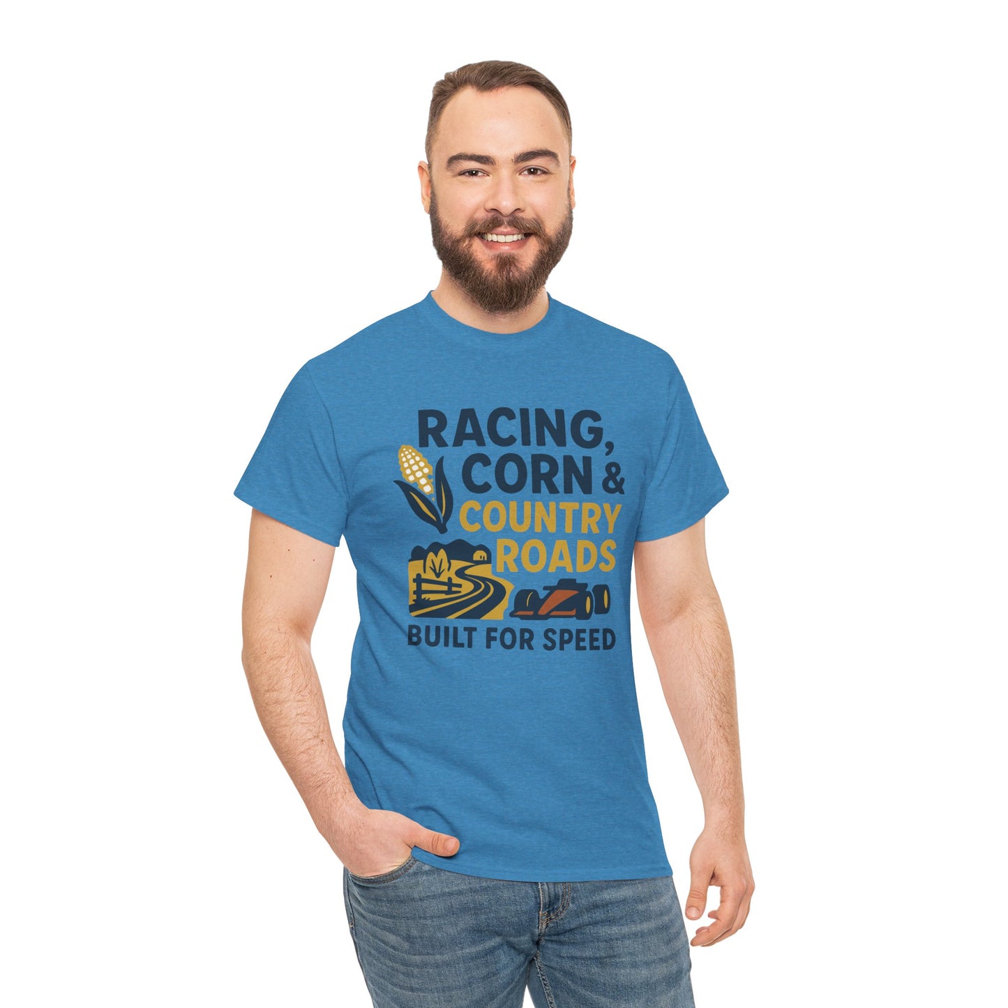 Racing, Corn & Country Roads T-Shirt – Built for Speed Tee