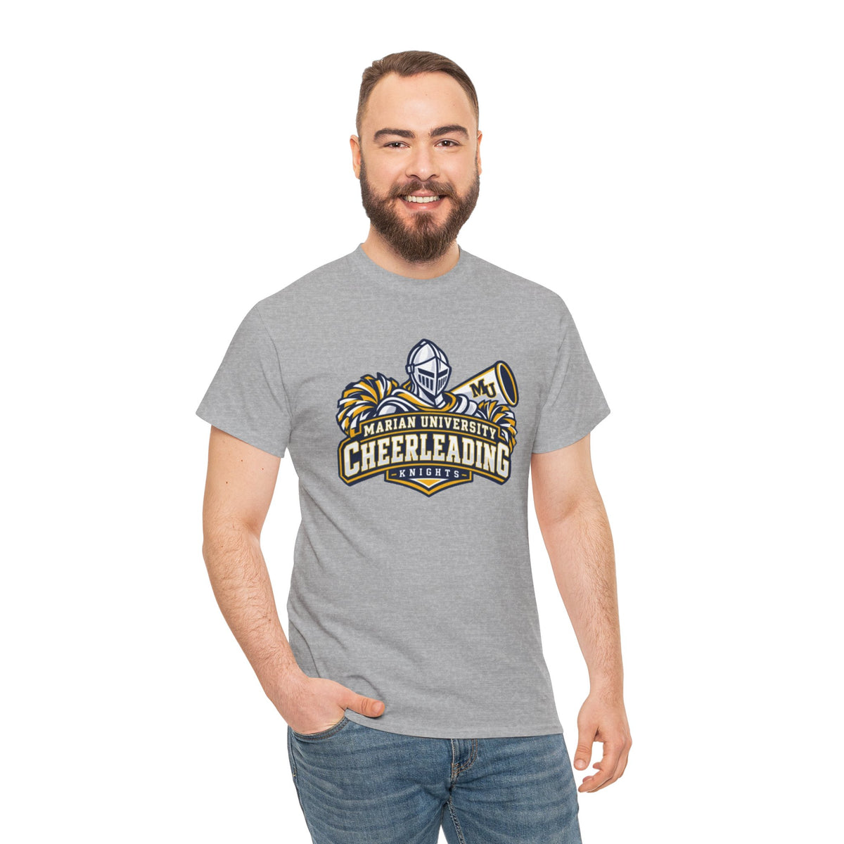 Marian University Cheerleading T-Shirt — 'Bloomer' Knights