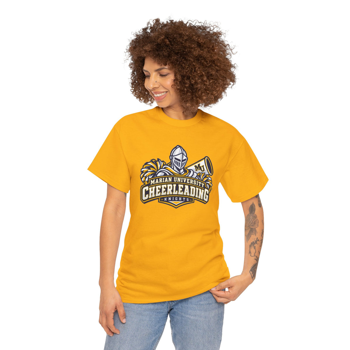 Marian University Cheerleading T-Shirt — 'Bloomer' Knights