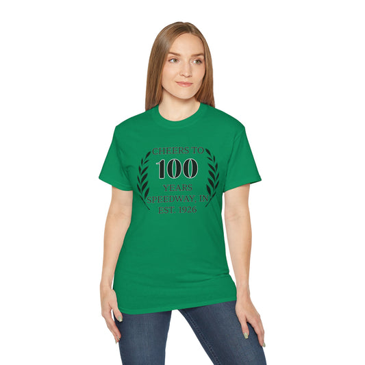 Adult 100th Anniversary - Speedway Cheers Tee