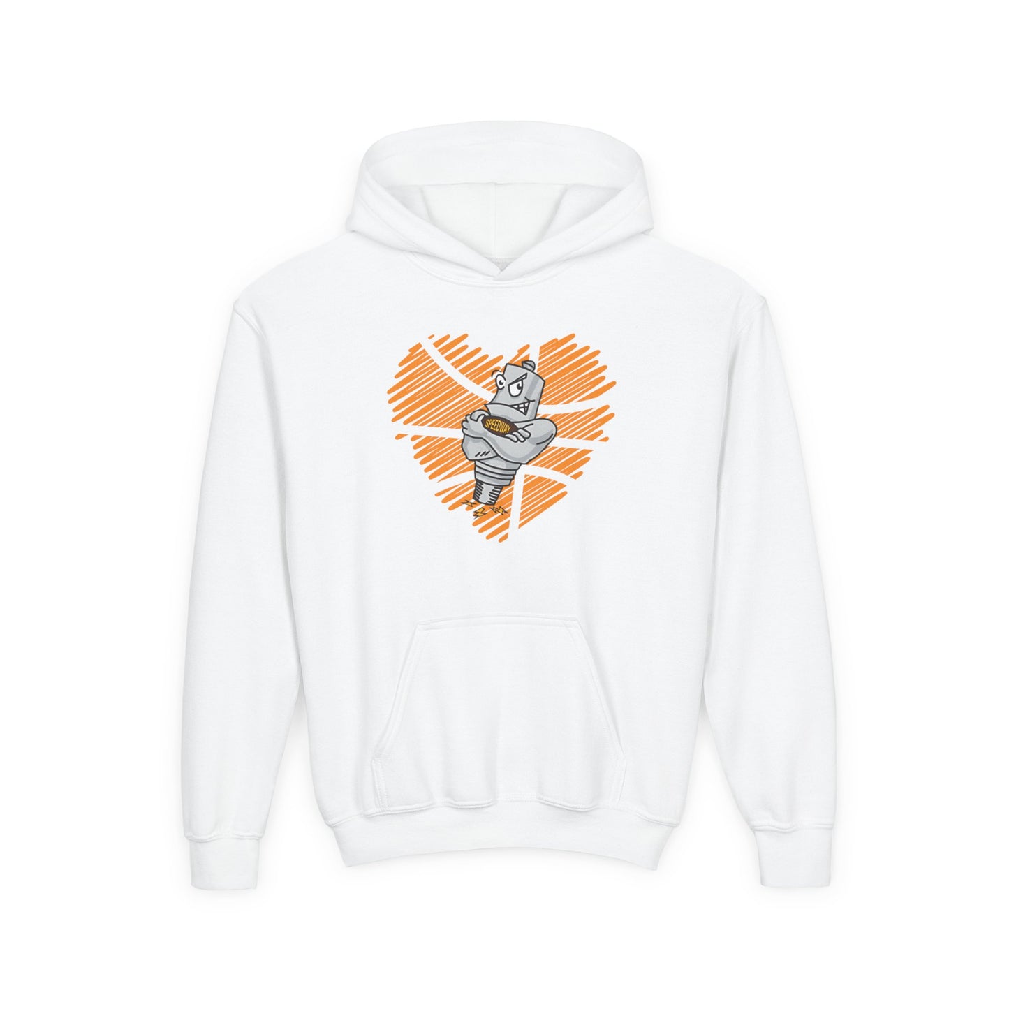 Youth Speedway Sparky Basketball Heavy Blend Hooded Sweatshirt