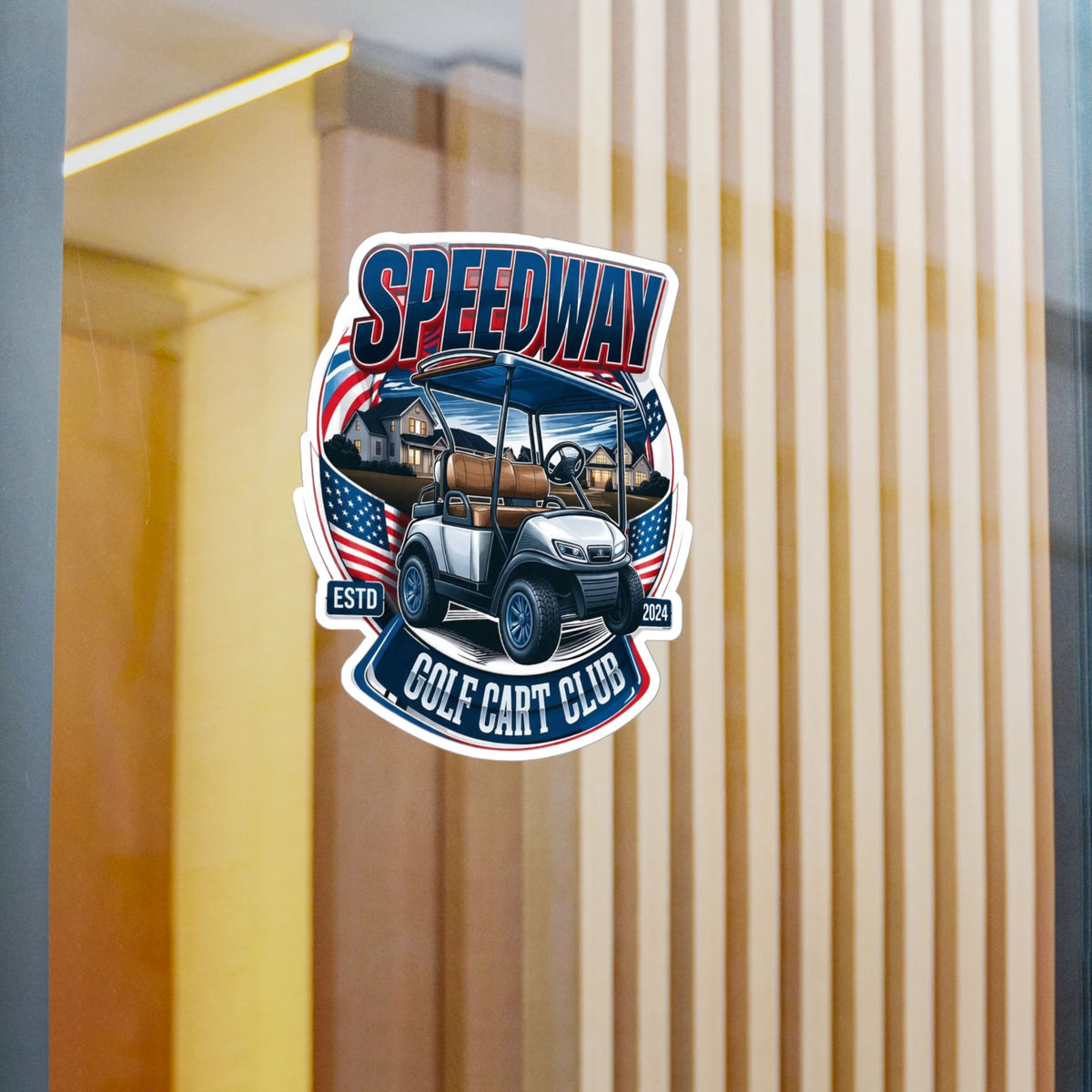 Speedway Golf Cart Club Vinyl Sticker