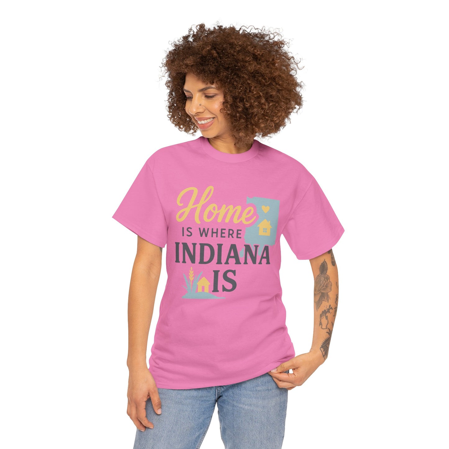 Indiana Home T-Shirt — "Home Is Where Indiana Is" State Pride Tee