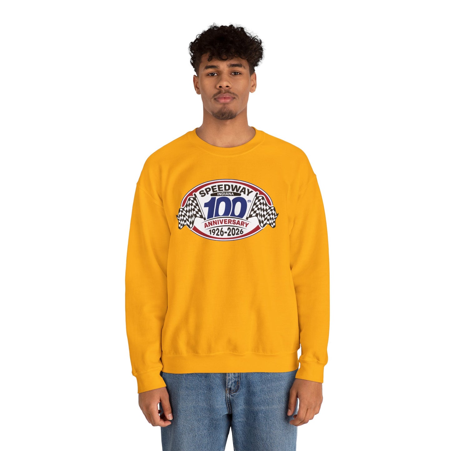 Adult Official Logo Centennial Crewneck Sweatshirt — Speedway '1926–2026'