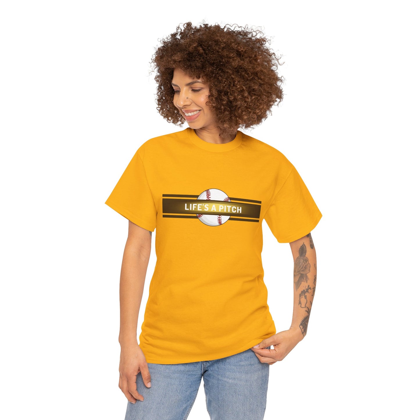 Baseball 'Life's a Pitch' T-Shirt